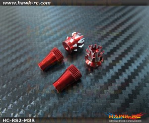 Hawk Creation Anti-Slip Stick Rocker End For JR XG8,11,14 (M4, Red)
